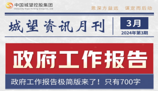 城望資訊3月刊丨政府工作報(bào)告；進(jìn)一步推動(dòng)一攬子化債方案落地；超長(zhǎng)期特別國(guó)債將投向這些重點(diǎn)領(lǐng)域